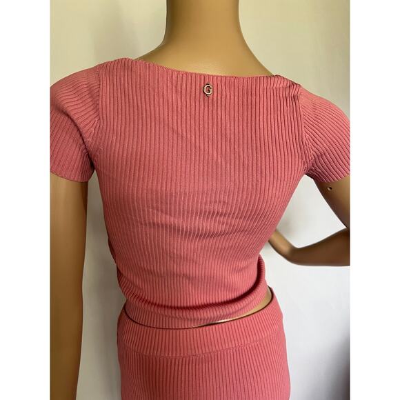 GUESS Marlene Sweater & Yvette Ribbed Faded Rose Set size XS - Picture 8 of 15
